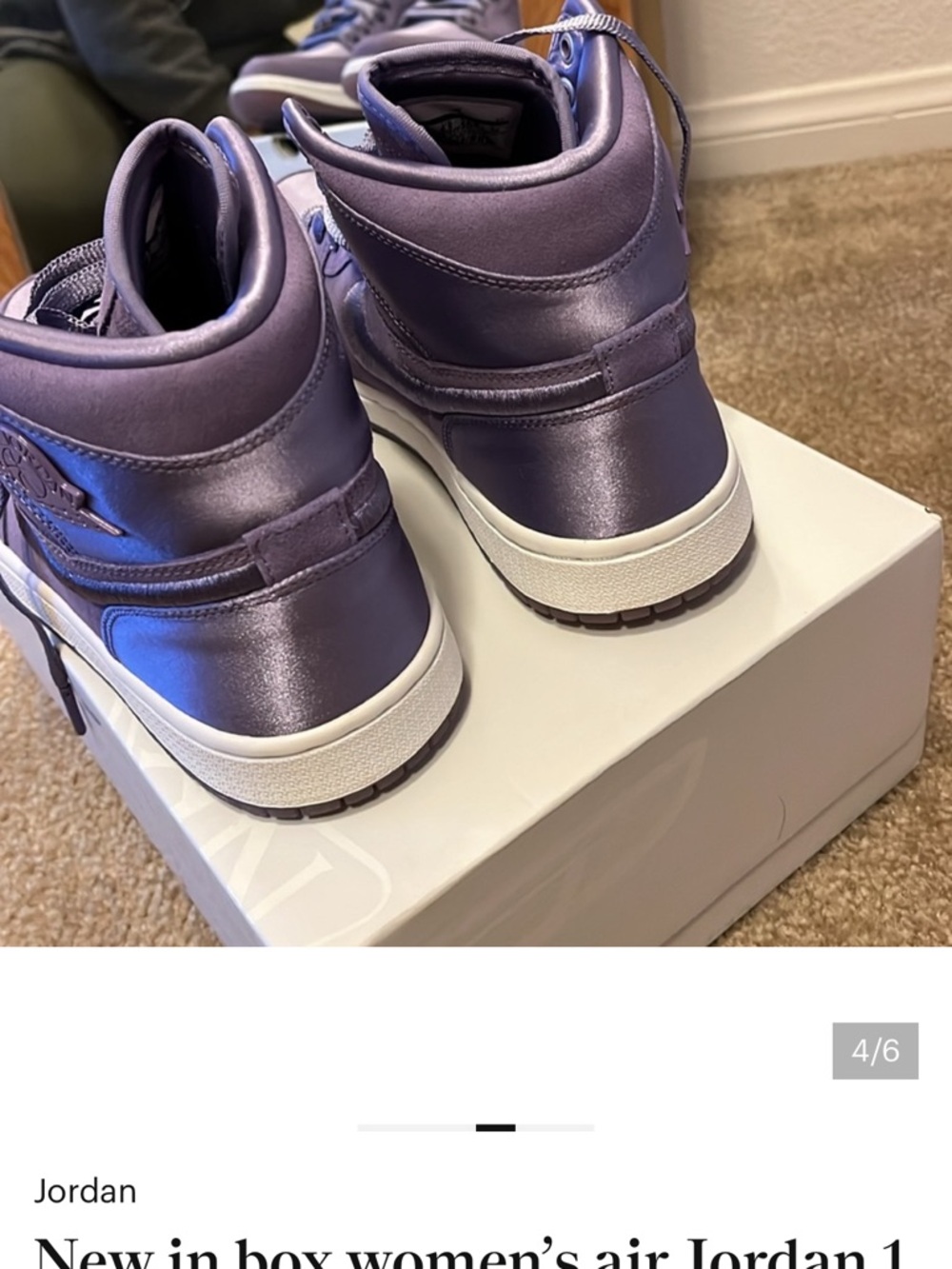 Lavender nike Jordan 1 Retros nwt new in box - Picture 5 of 5